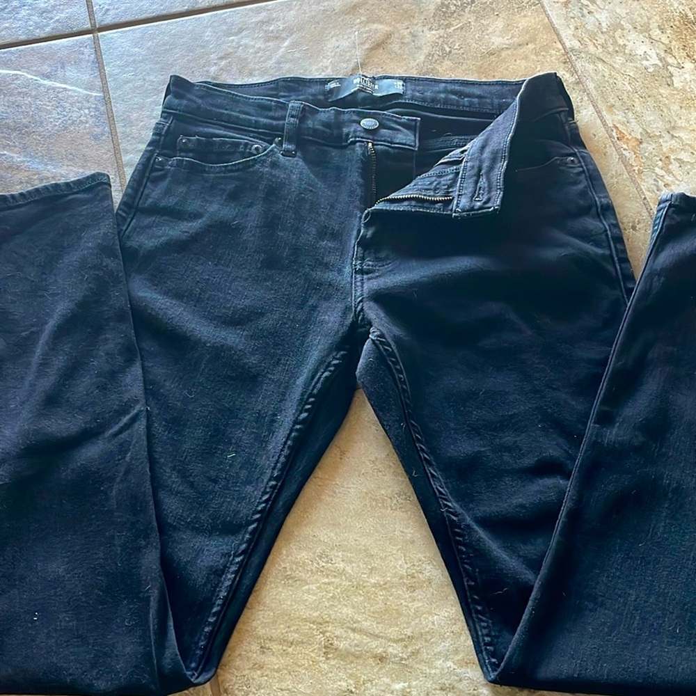 Hollister slim straight black Y2K denim jeans 30/32.